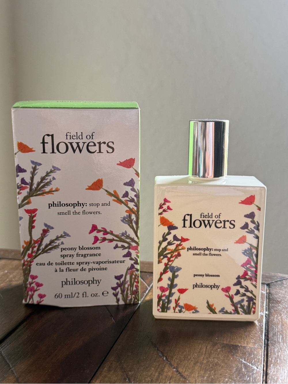 Field of Flowers PEONY BLOSSOM By Philosophy 2oz  Perfume Spray Women new